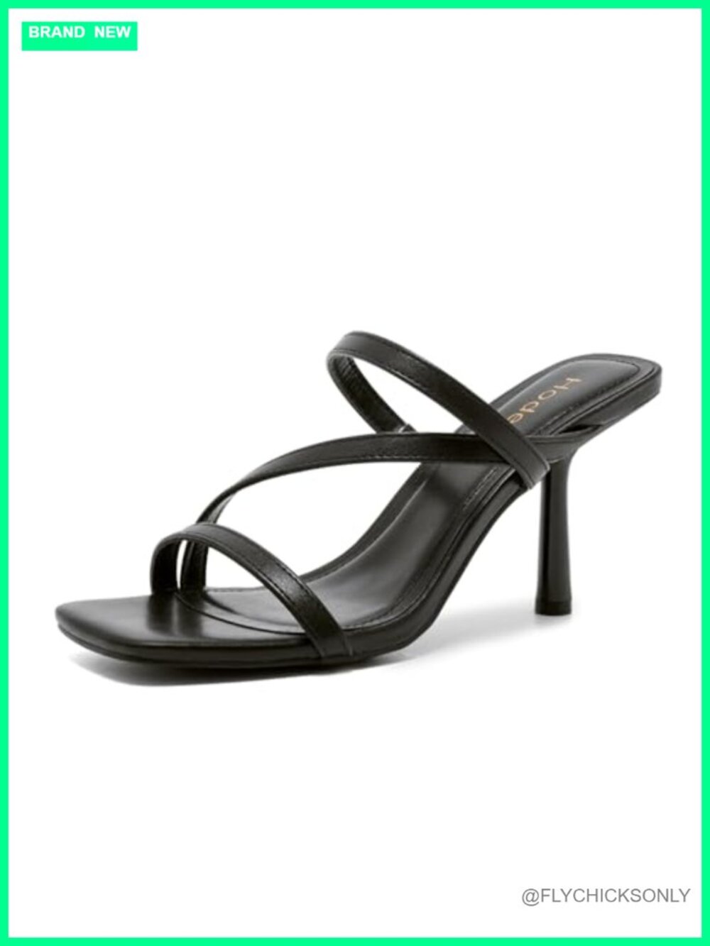 Kitten Heels Open Toe Strappy Sandals 3 Inch Slip On Heeled
